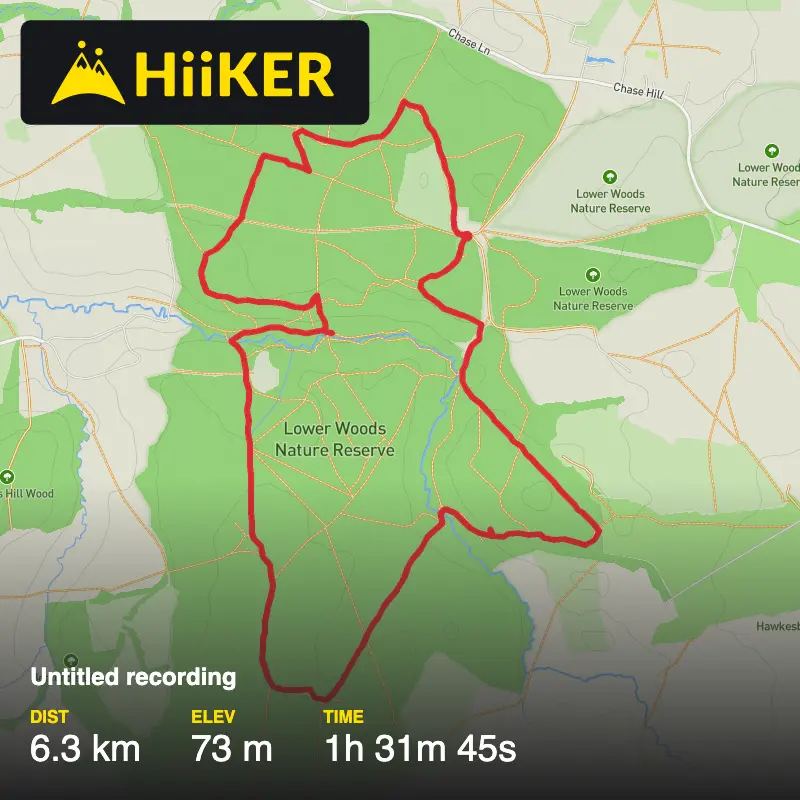 A map preview of the recording Untitled recording.