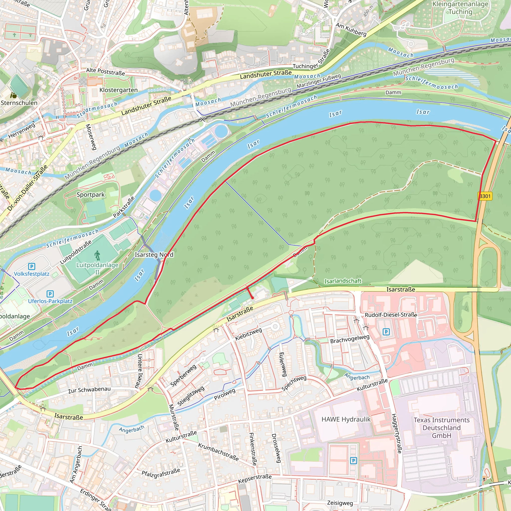 Schwabenau Isarstraße Loop mobile static map