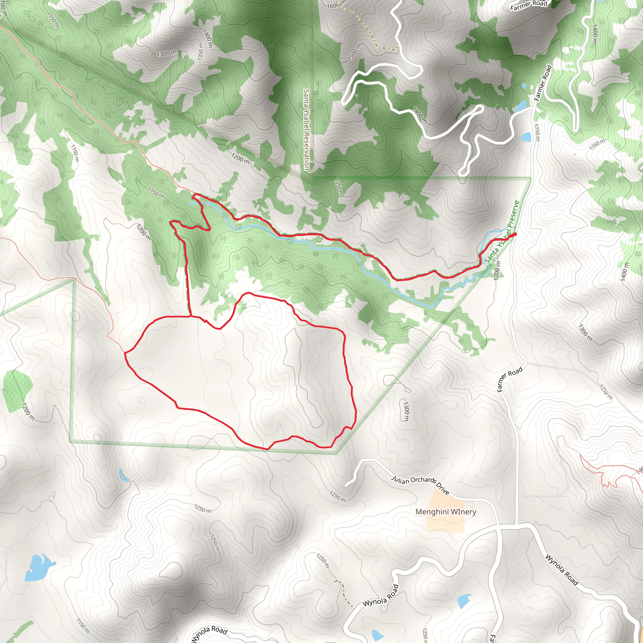 Coast to Crest Trail and Kanaka Loop Trail mobile static map