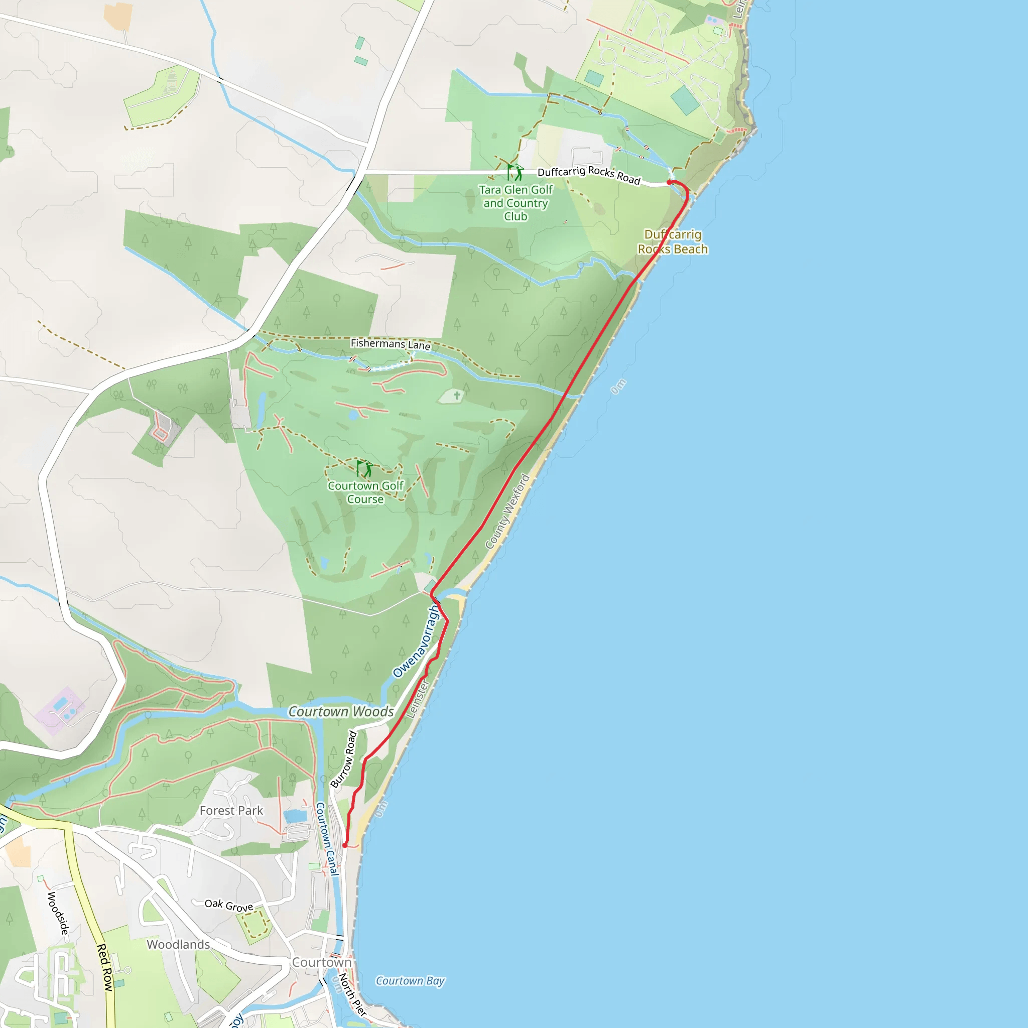 Courtown Kiltennel Trail mobile static map