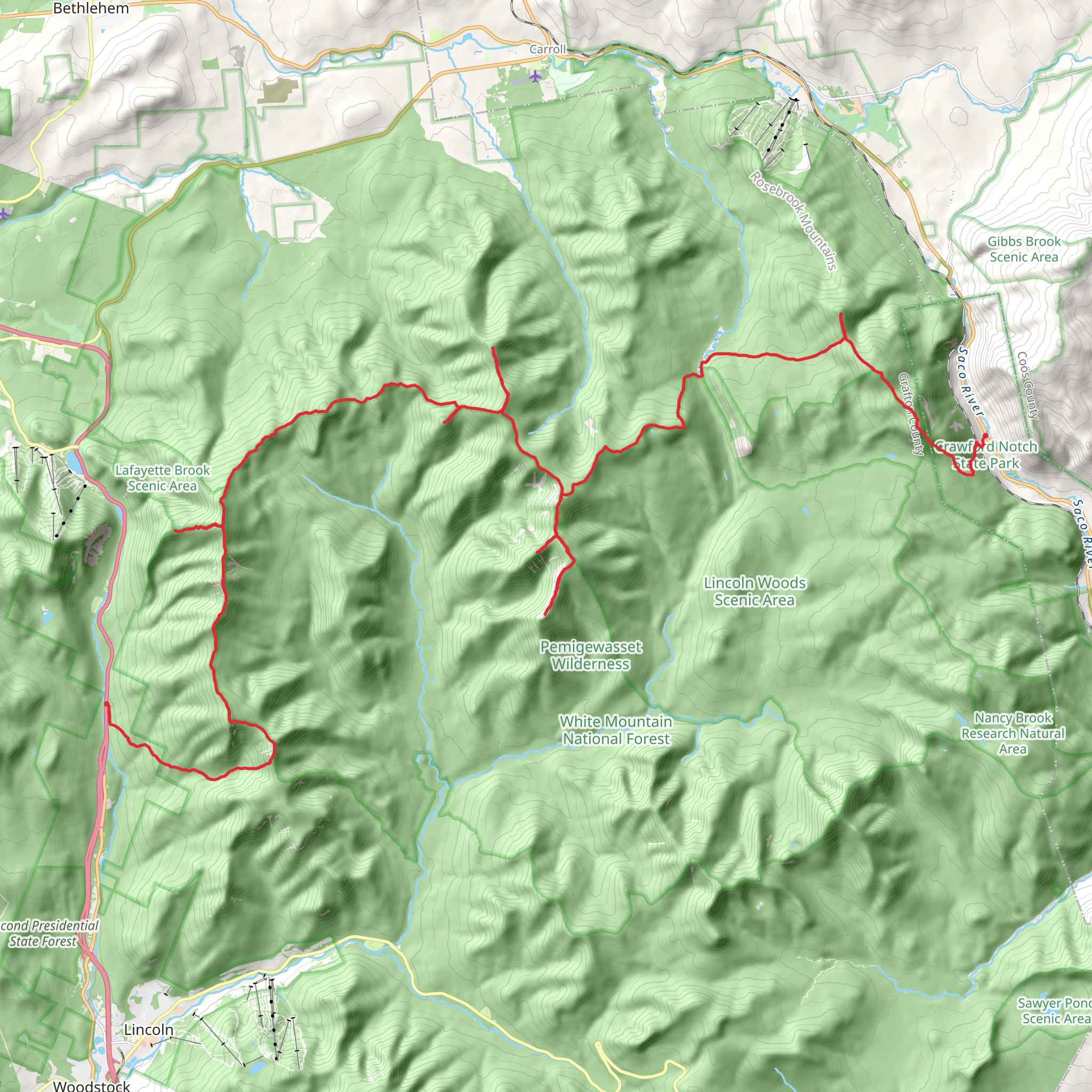 The Basin to Wiliey Pond mobile static map