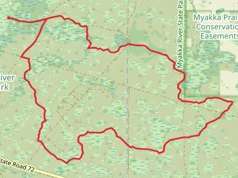 Myakka Hiking and Bee Island Crosstrail Loop