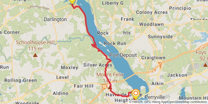 Mason - Dixon Trail stage 11 Map