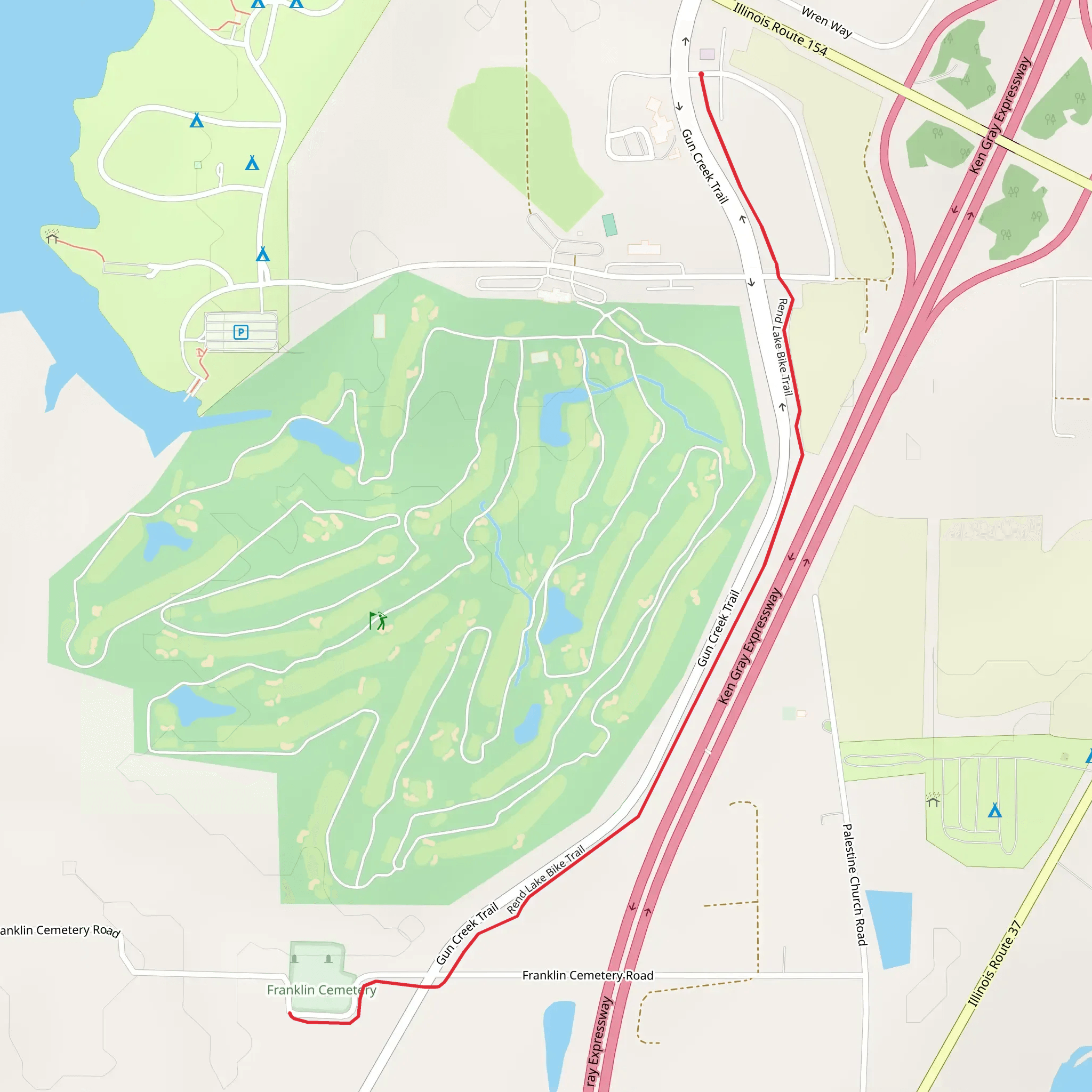 Rend Lake Short Trail mobile static map