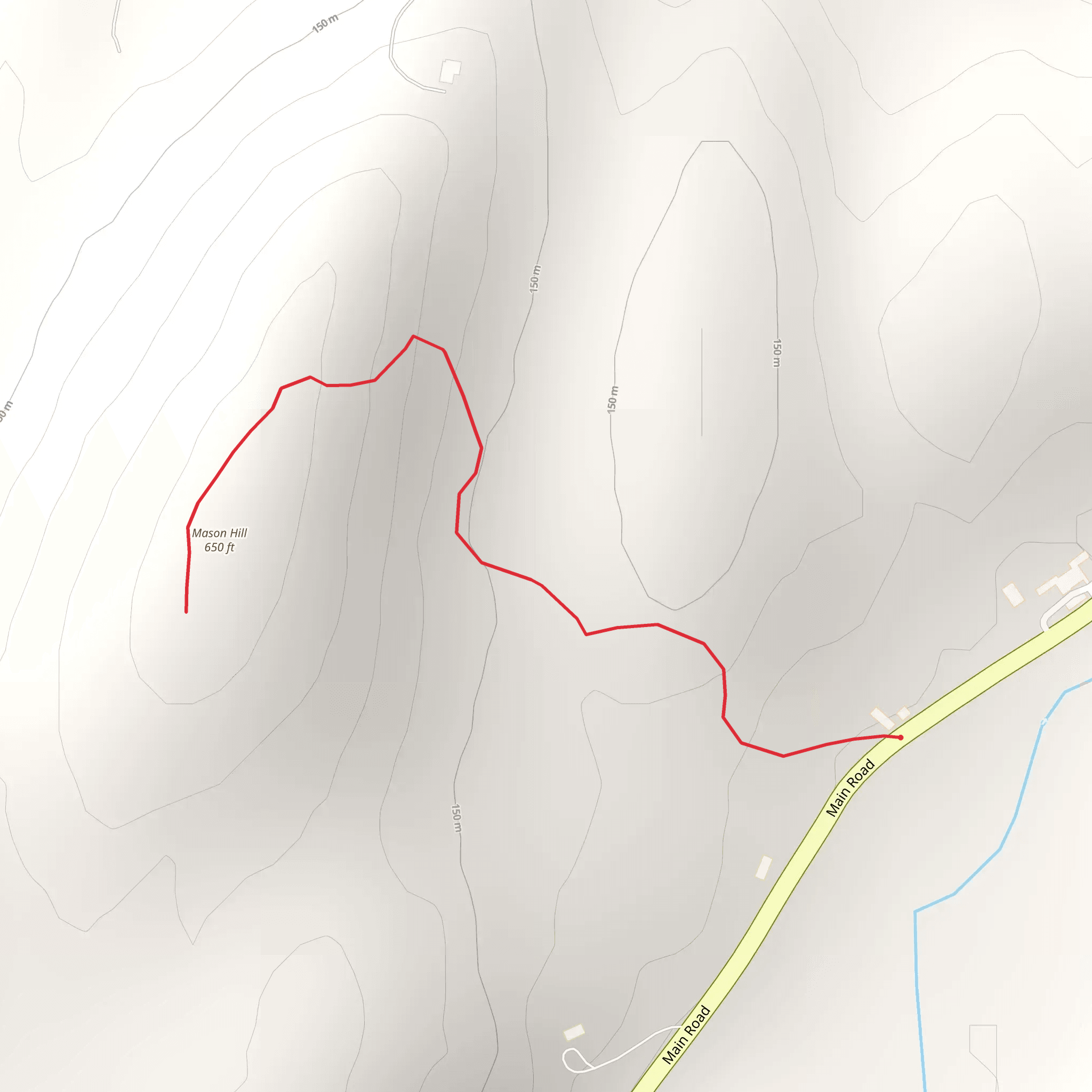 Mason Hill Trail mobile static map