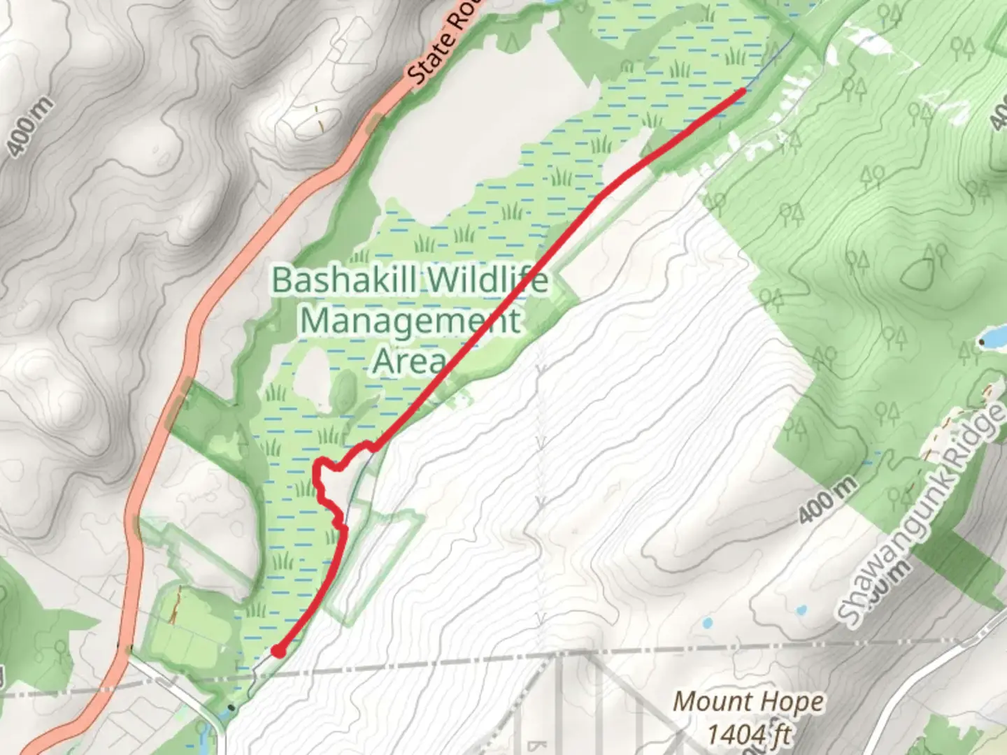 An image depicting the trail Long Path and Shawangunk Ridge Trail and its surrounding area.