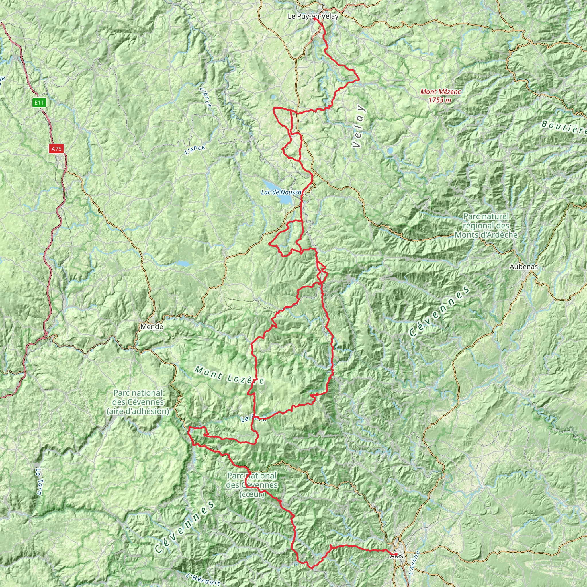 GR70 - Stevenson Trail mobile static map