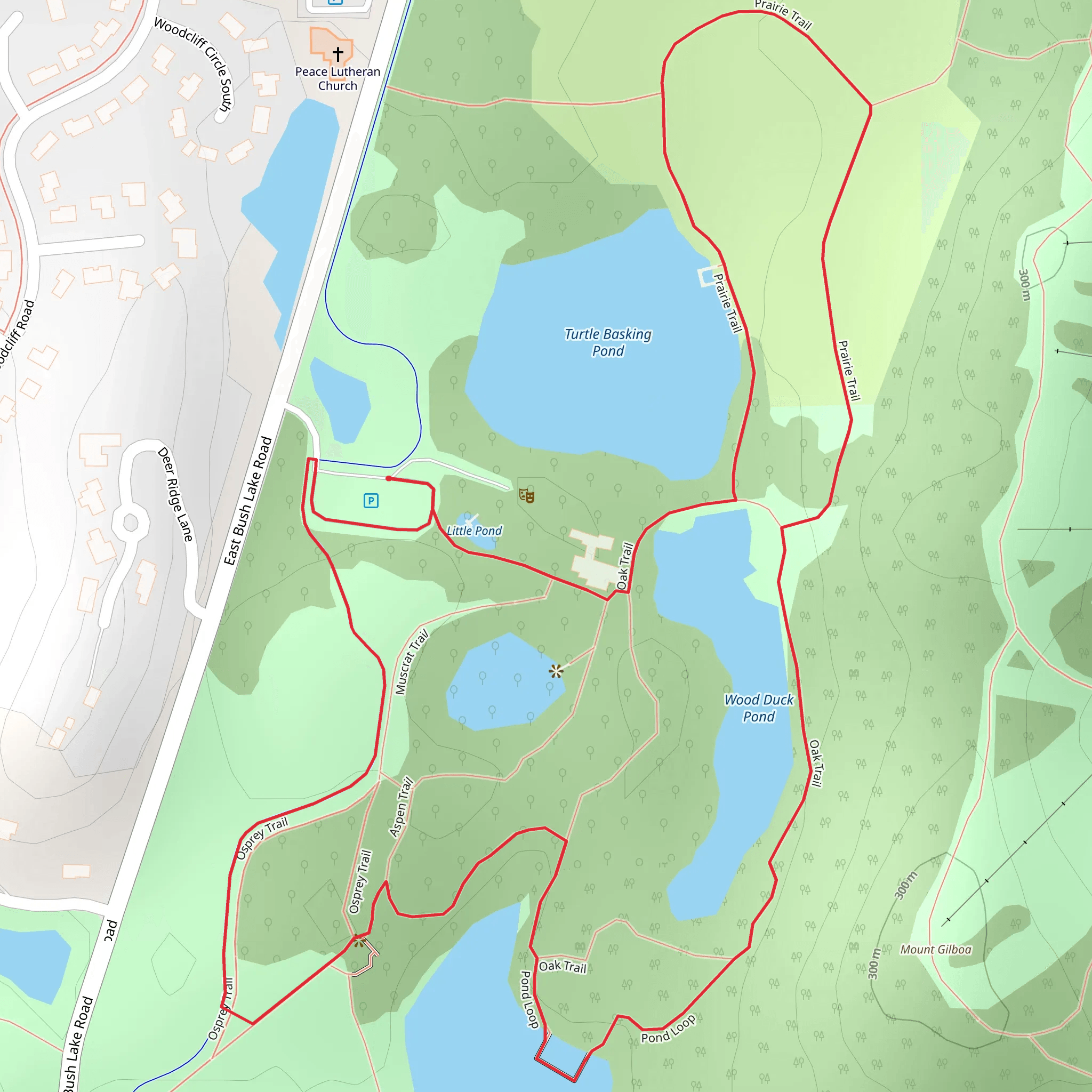 Muskrat Pond and Wood Duck Pond Loop mobile static map