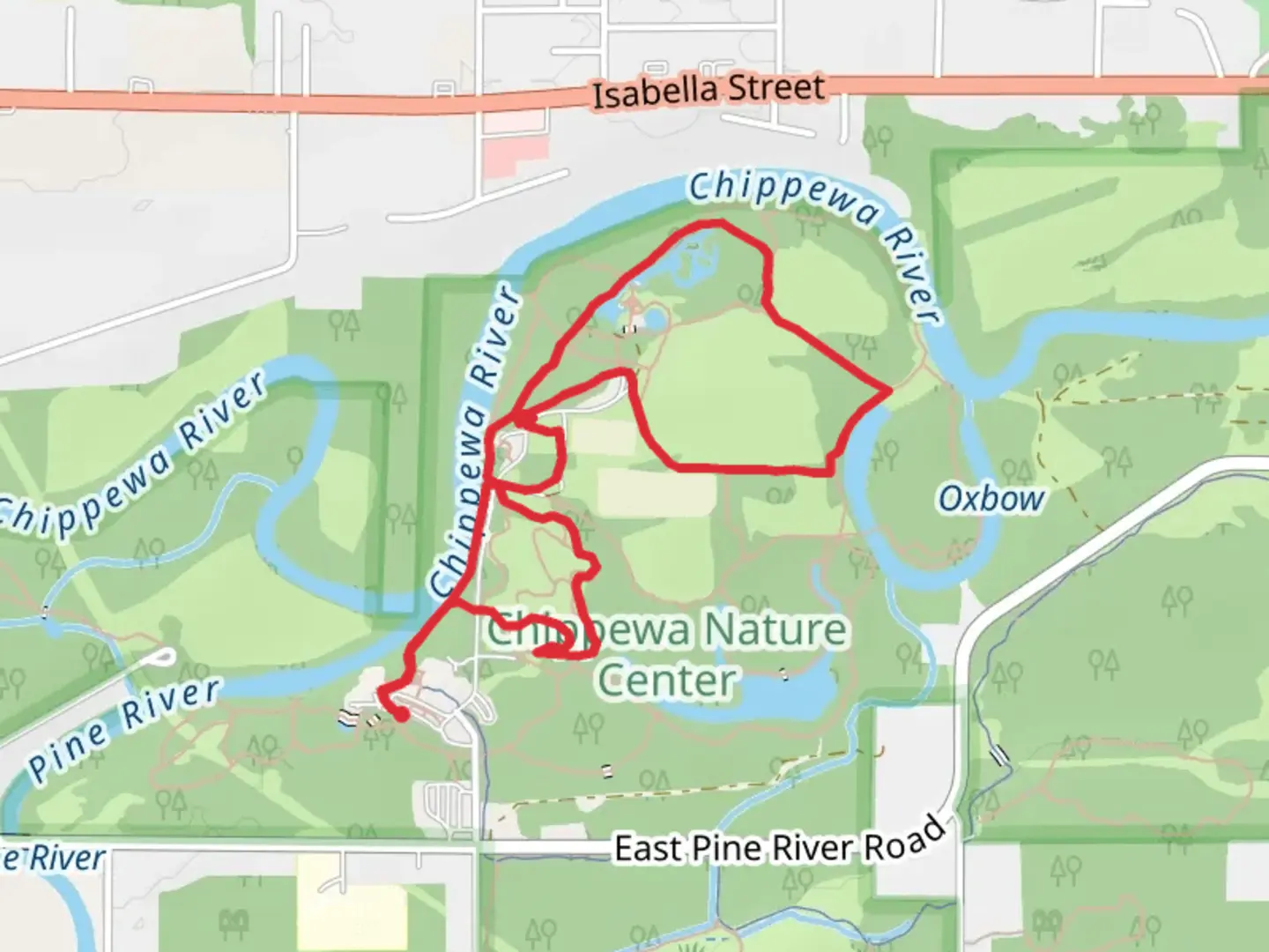 An image depicting the trail Chippewa River Loop Teail and its surrounding area.