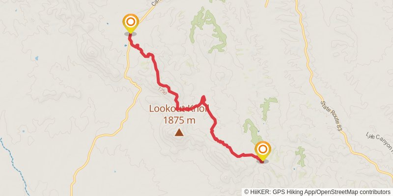 Arizona Trail - Passage 3 - Canelo Hills East Trail stage 2 Map