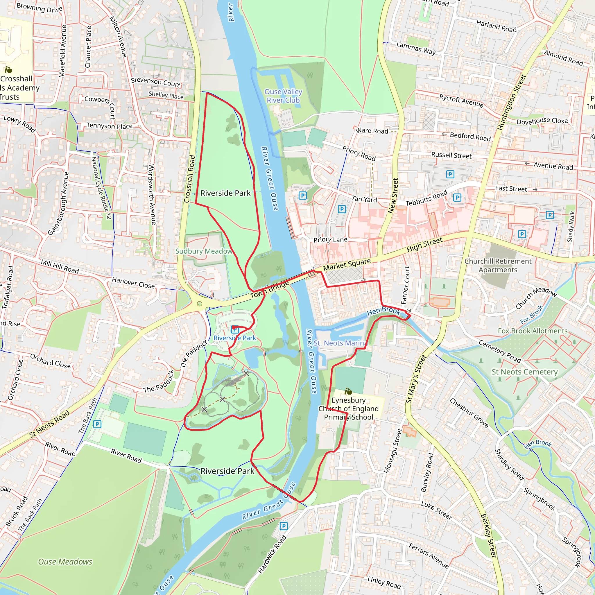 Riverside Park Loop mobile static map