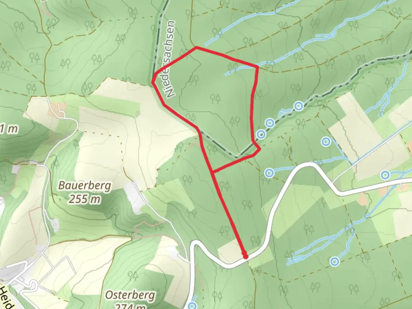 An image depicting the trail Wilddiebsroute Loop and its surrounding area.