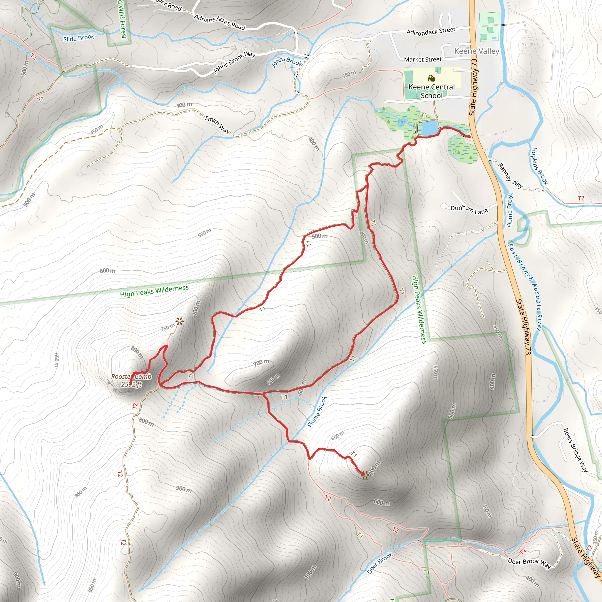 Snow Mountain and Rooster Comb Loop Trail mobile static map