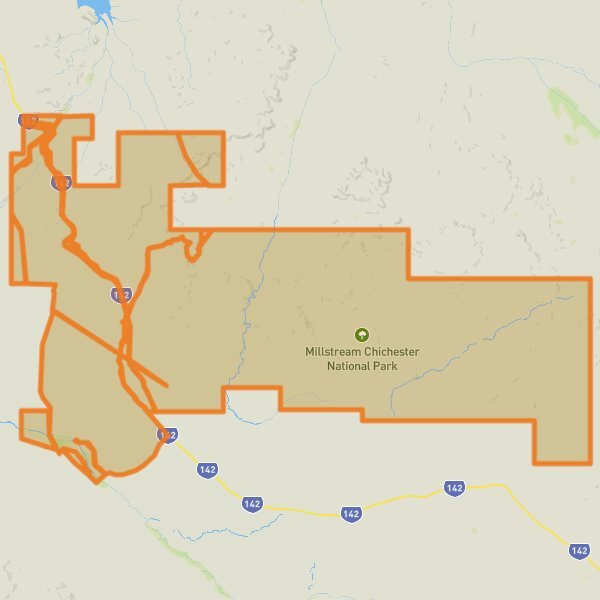 Millstream Chichester National Park mobile static map