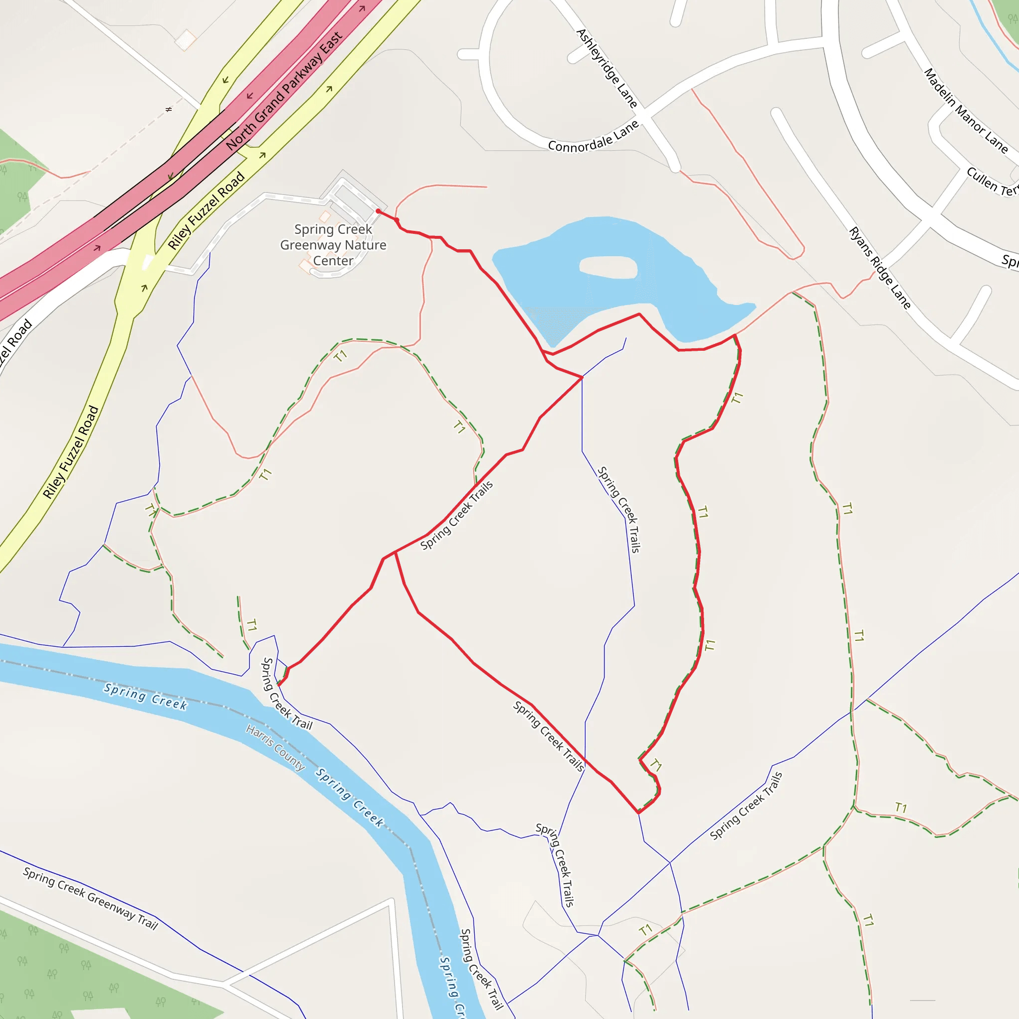 Spring Creek Short Loop Trail mobile static map