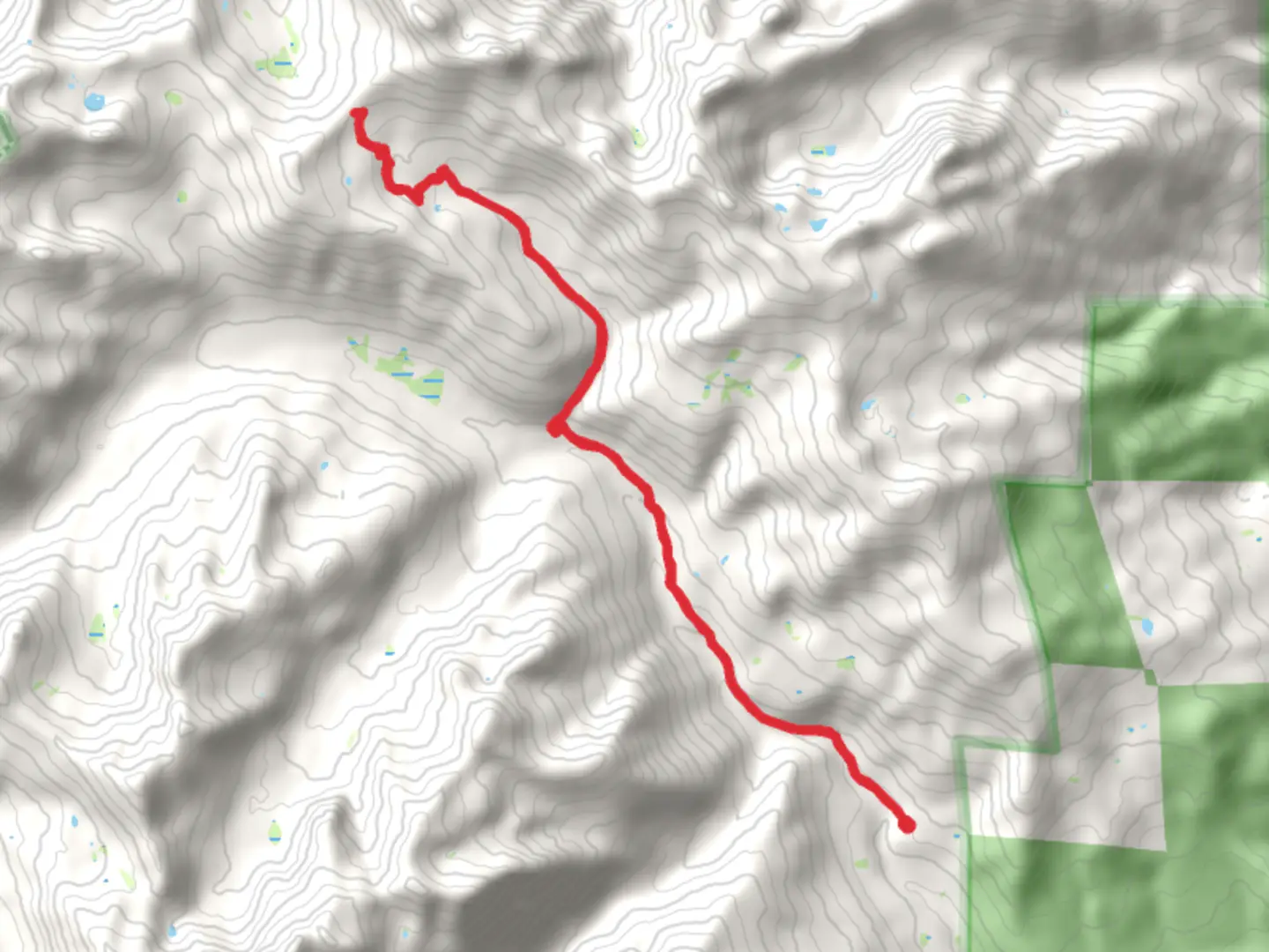 An image depicting the trail Parker Creek via Swift Creek Trail and its surrounding area.