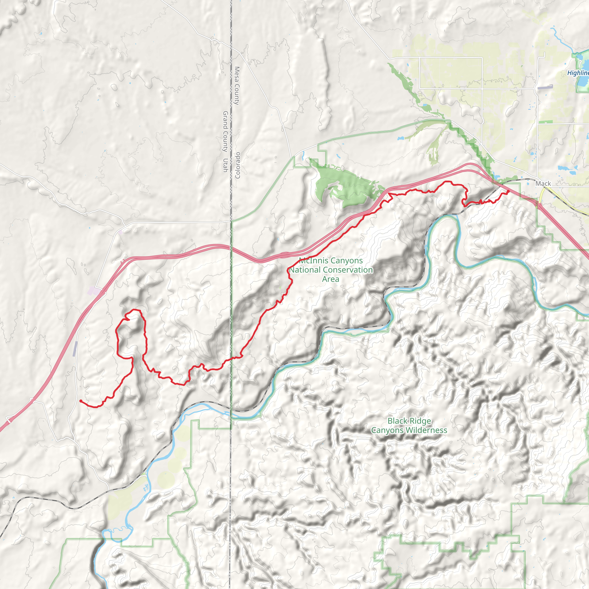 Troy Built Trail and American Discovery Trail - Mack mobile static map