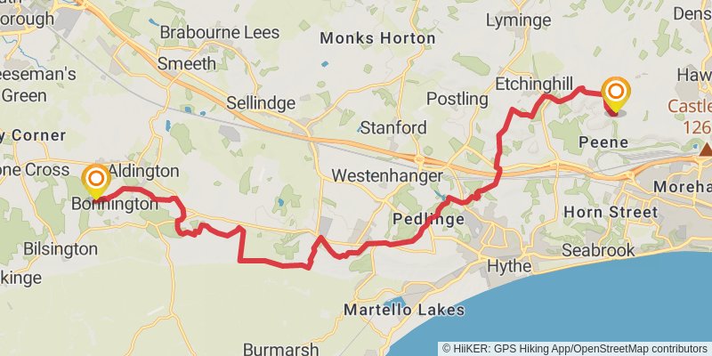 Saxon Shore Way stage 11 Map