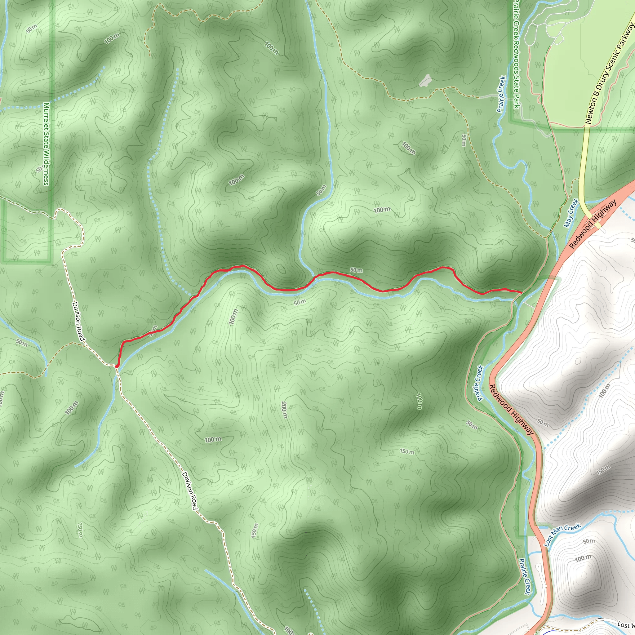 Streelow Creek Trail mobile static map