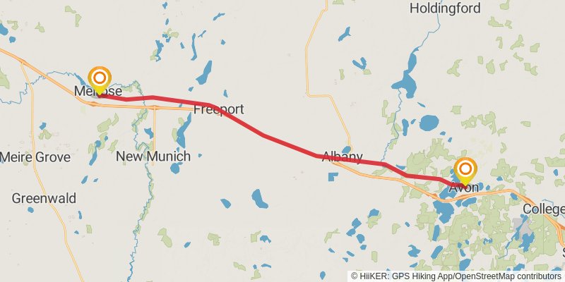 Lake Wobegon Trail stage 2 Map