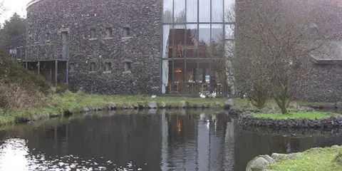 An image depicting the trail An Creagan Storybook Trail and its surrounding area.