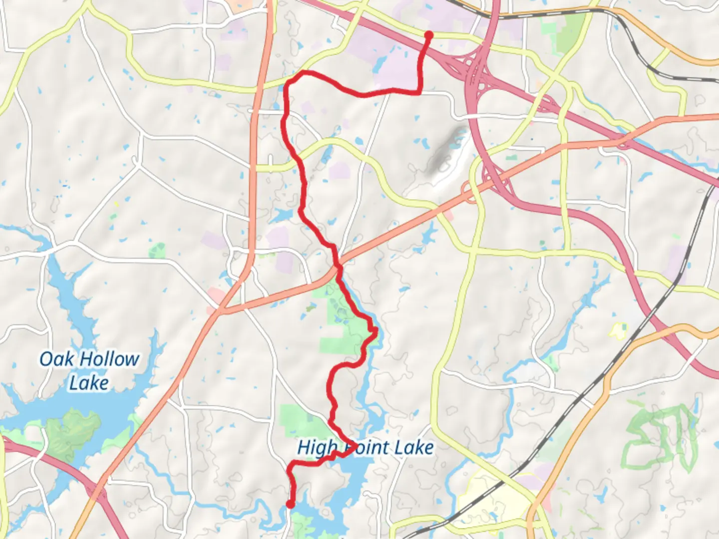 An image depicting the trail Bicentennial Greenway and its surrounding area.