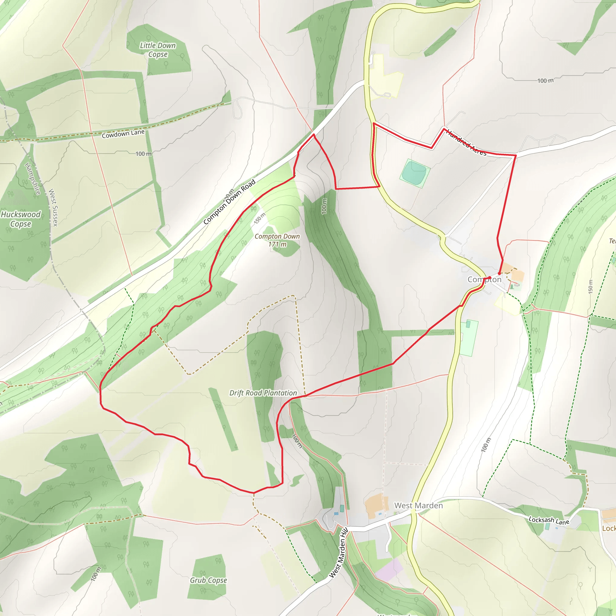 Compton Loop mobile static map