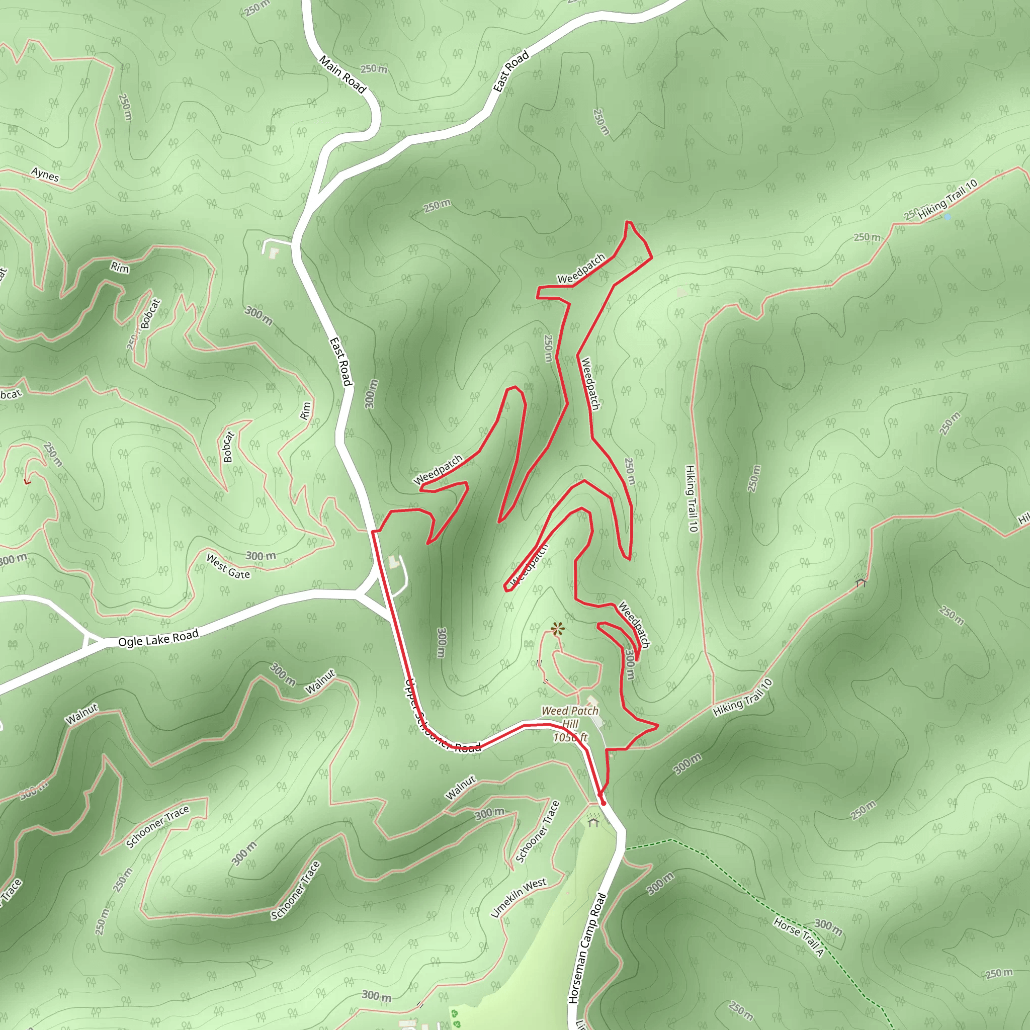 Weedpatch Hill Loop mobile static map
