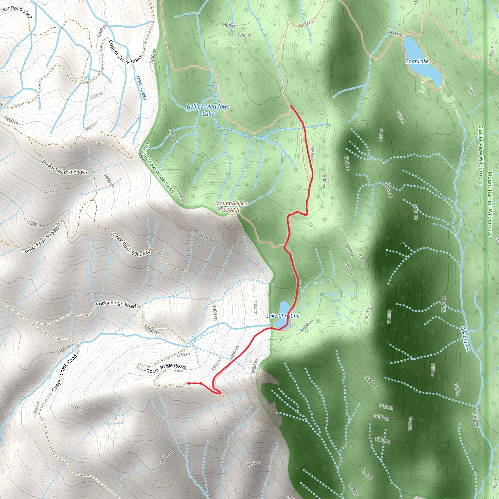 Lake Christine Trail mobile static map