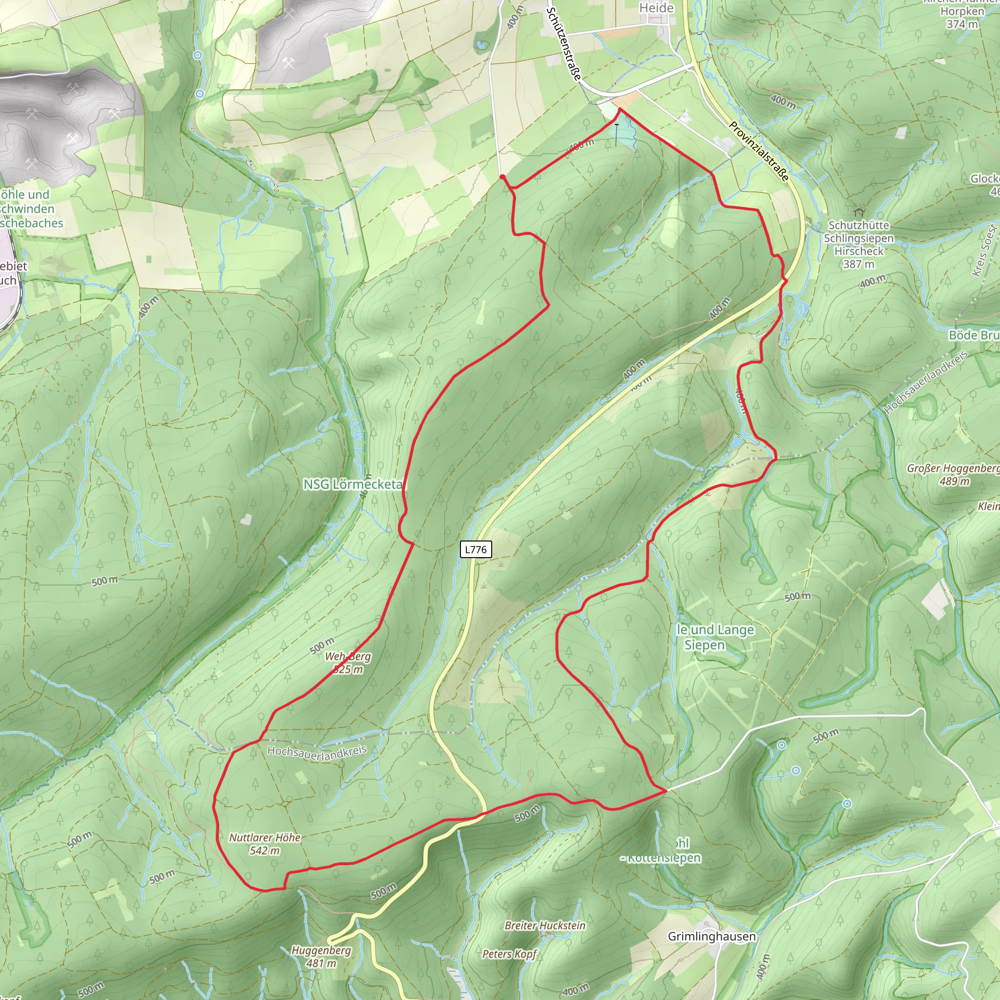 Nuttlarer Hohe Loop mobile static map