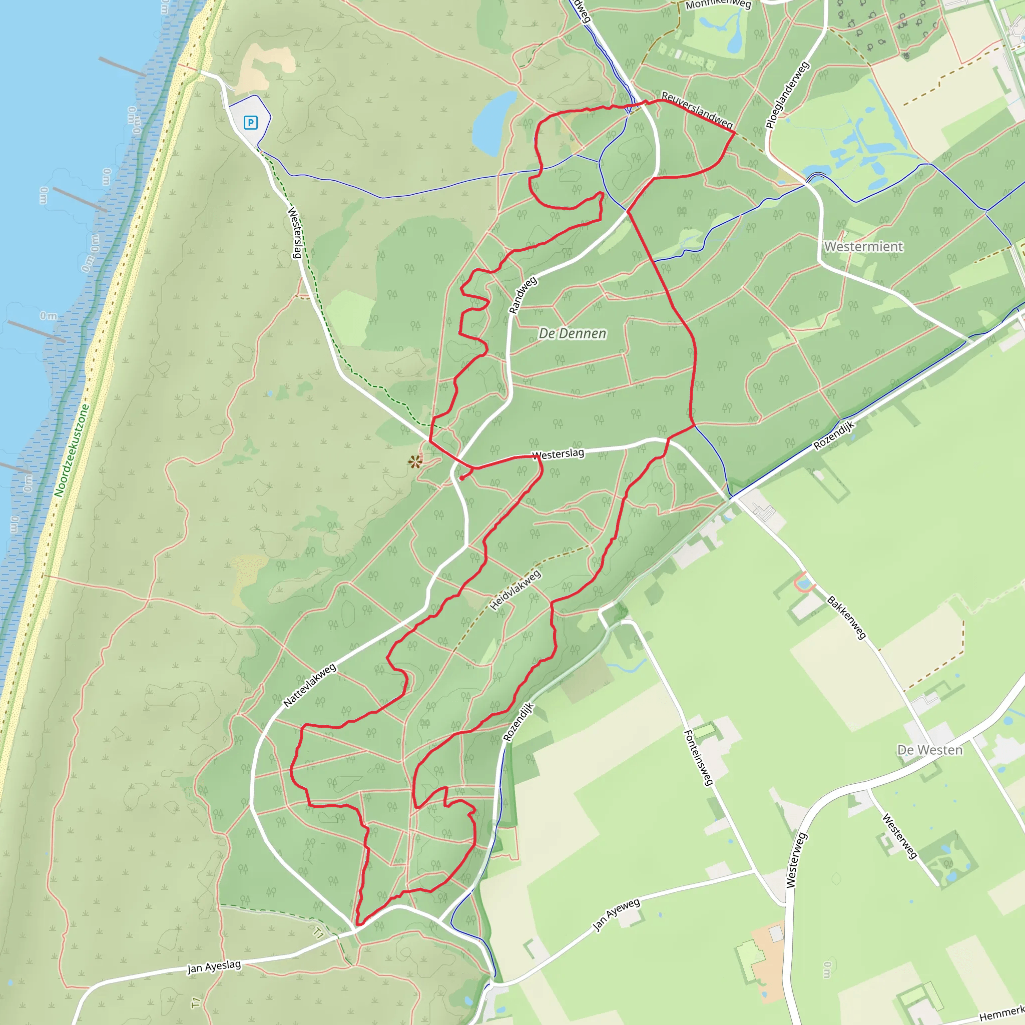 De Dennen and Ockesnol Loop mobile static map