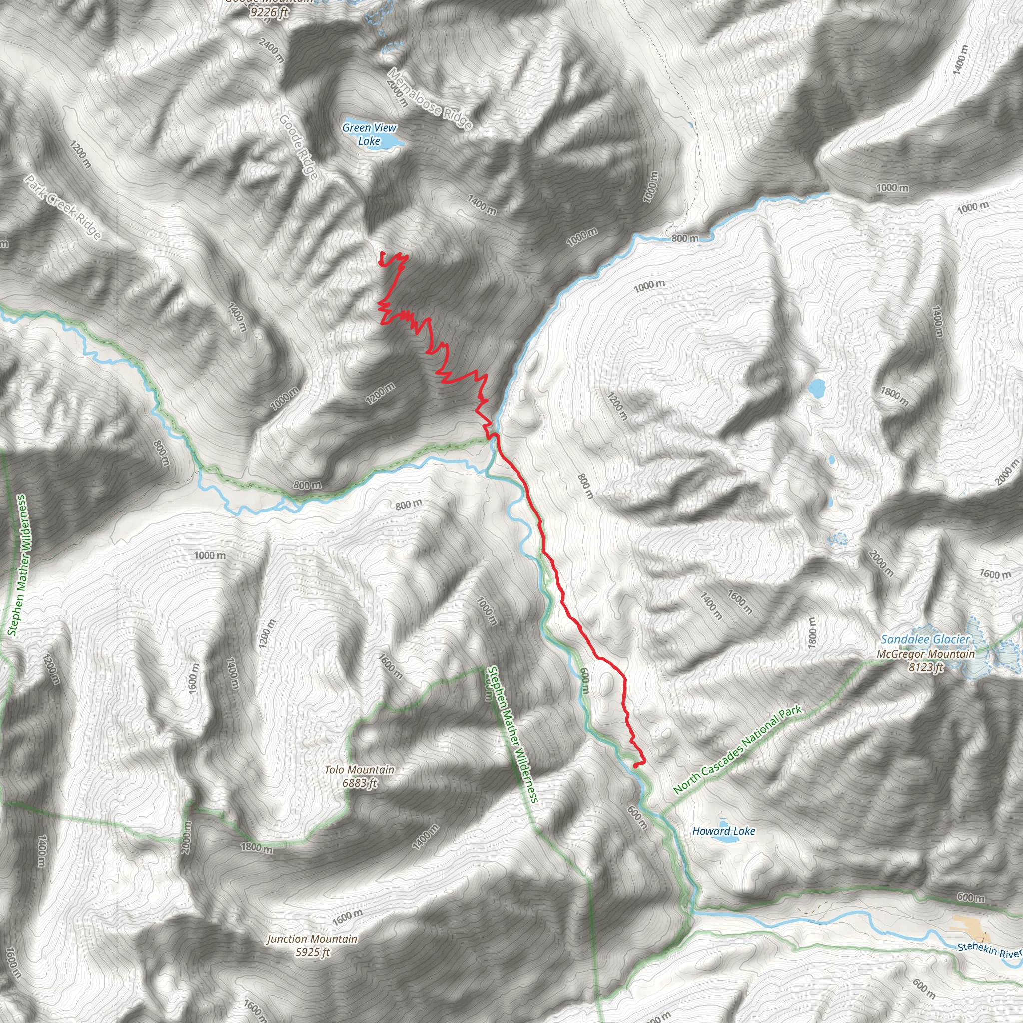 Goode Ridge Trail via PCT mobile static map