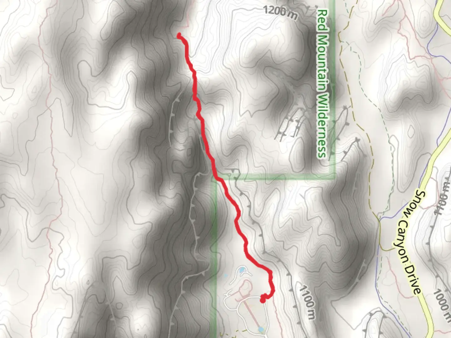 An image depicting the trail Padre Canyon Trail and its surrounding area.