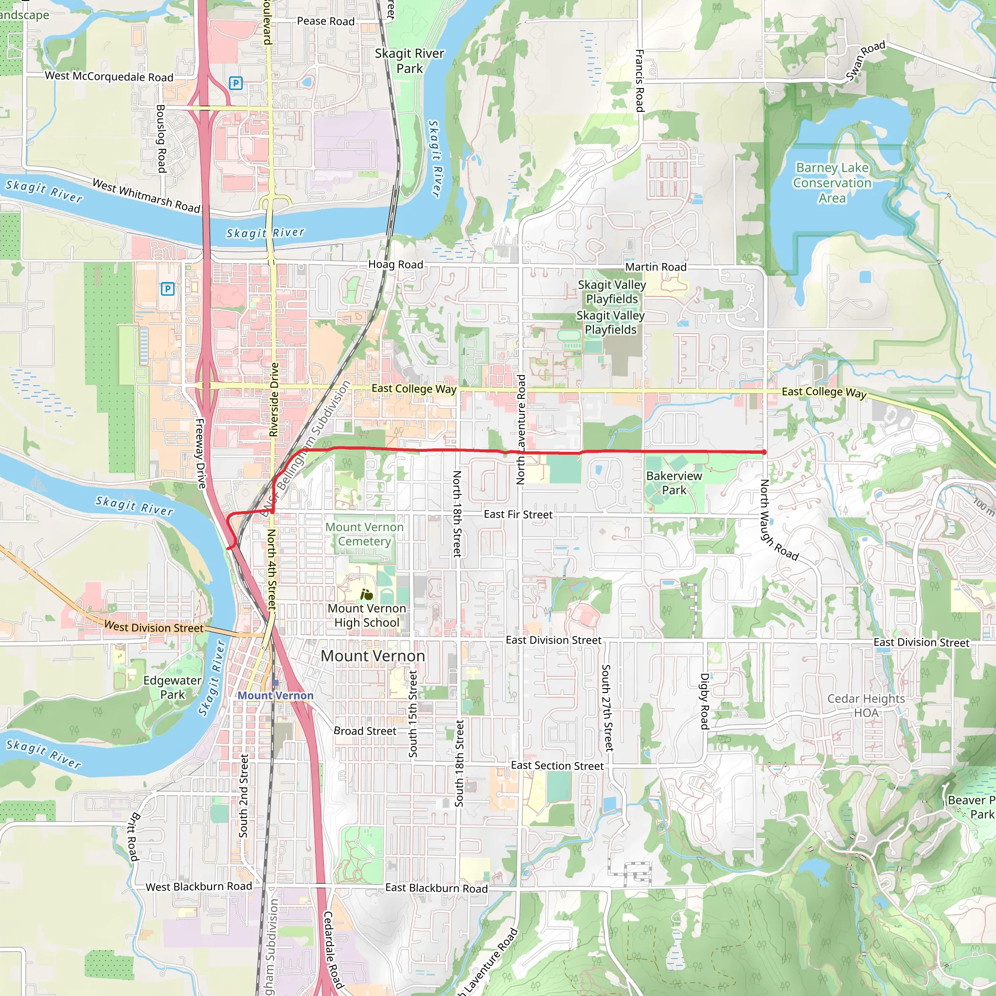 Kulshan Trail mobile static map
