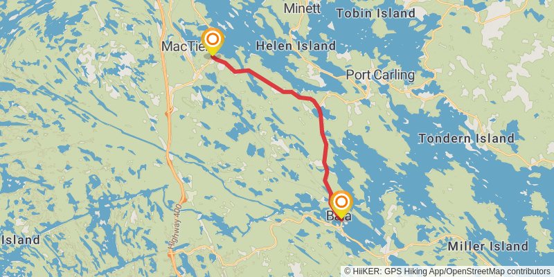 Waterfront Trail stage 102 Map