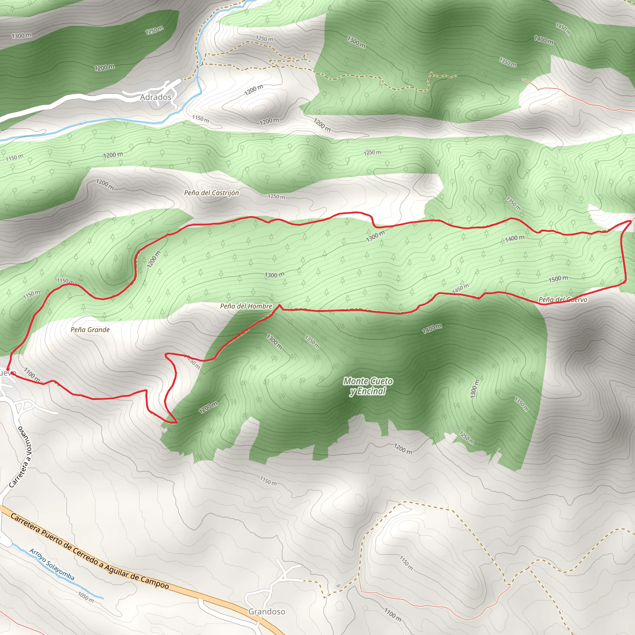 Route through the Pinar de Villares SL LE 6 mobile static map