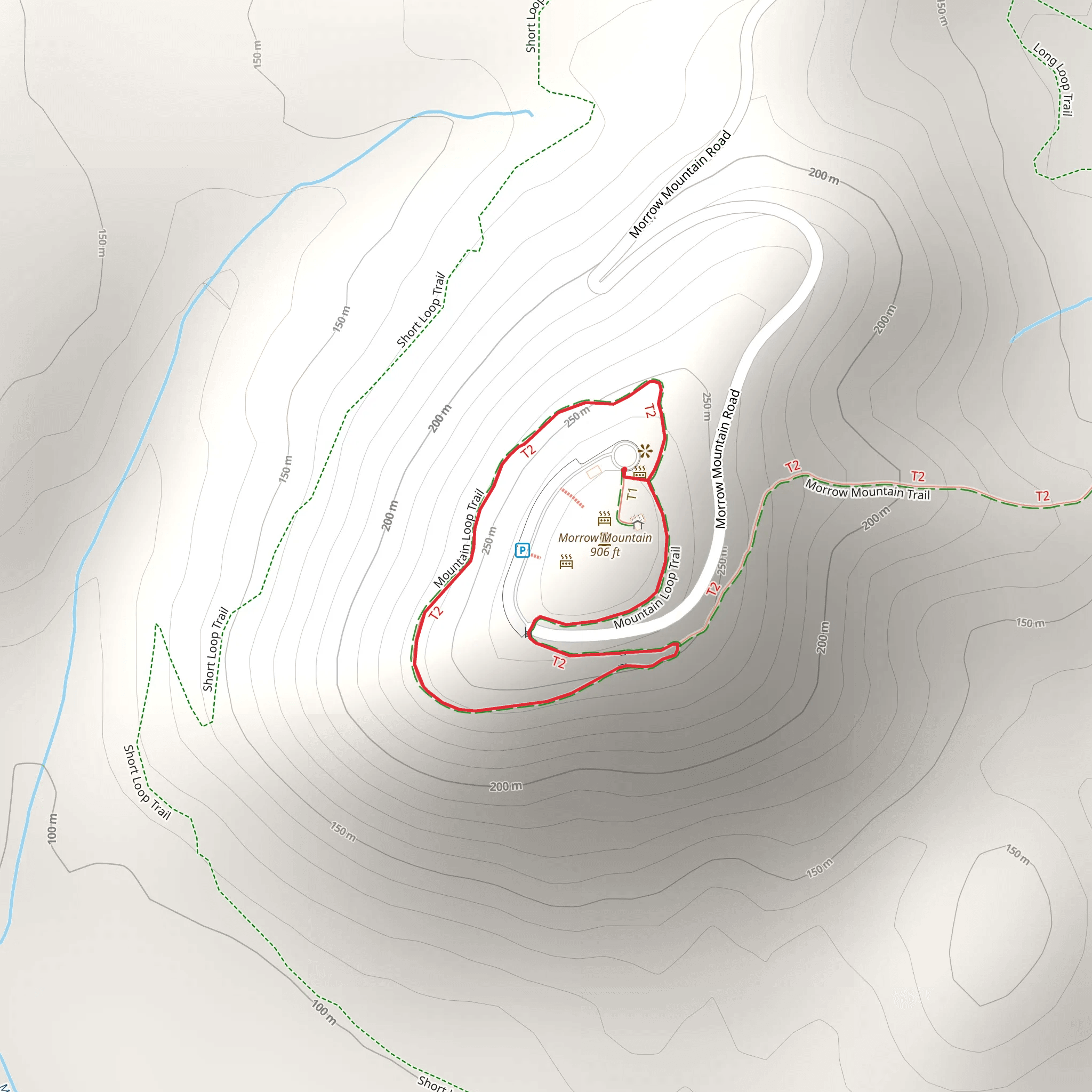 Morrow Mountain Loop Trail mobile static map
