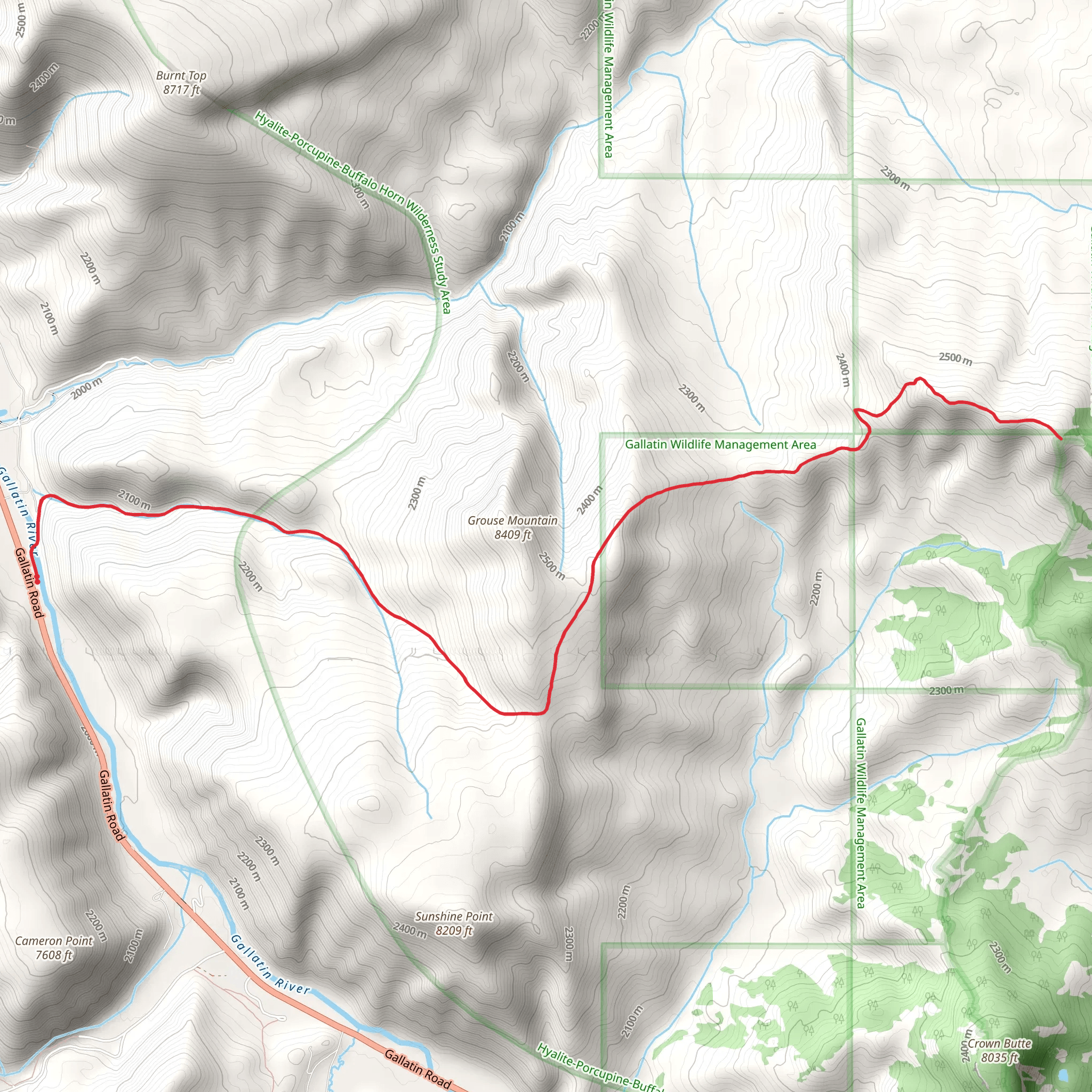 Wilson Draw Trail mobile static map