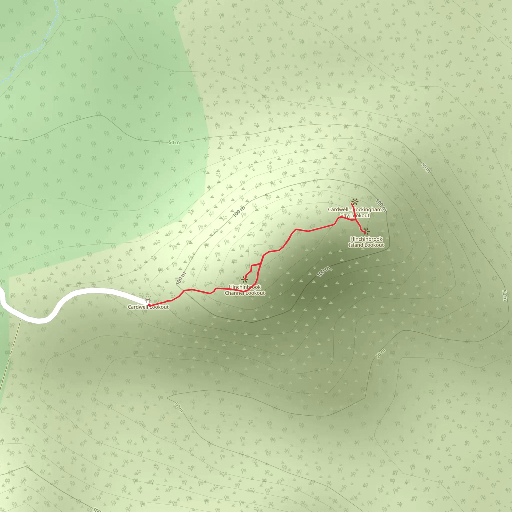 Cardwell Lookout Track mobile static map