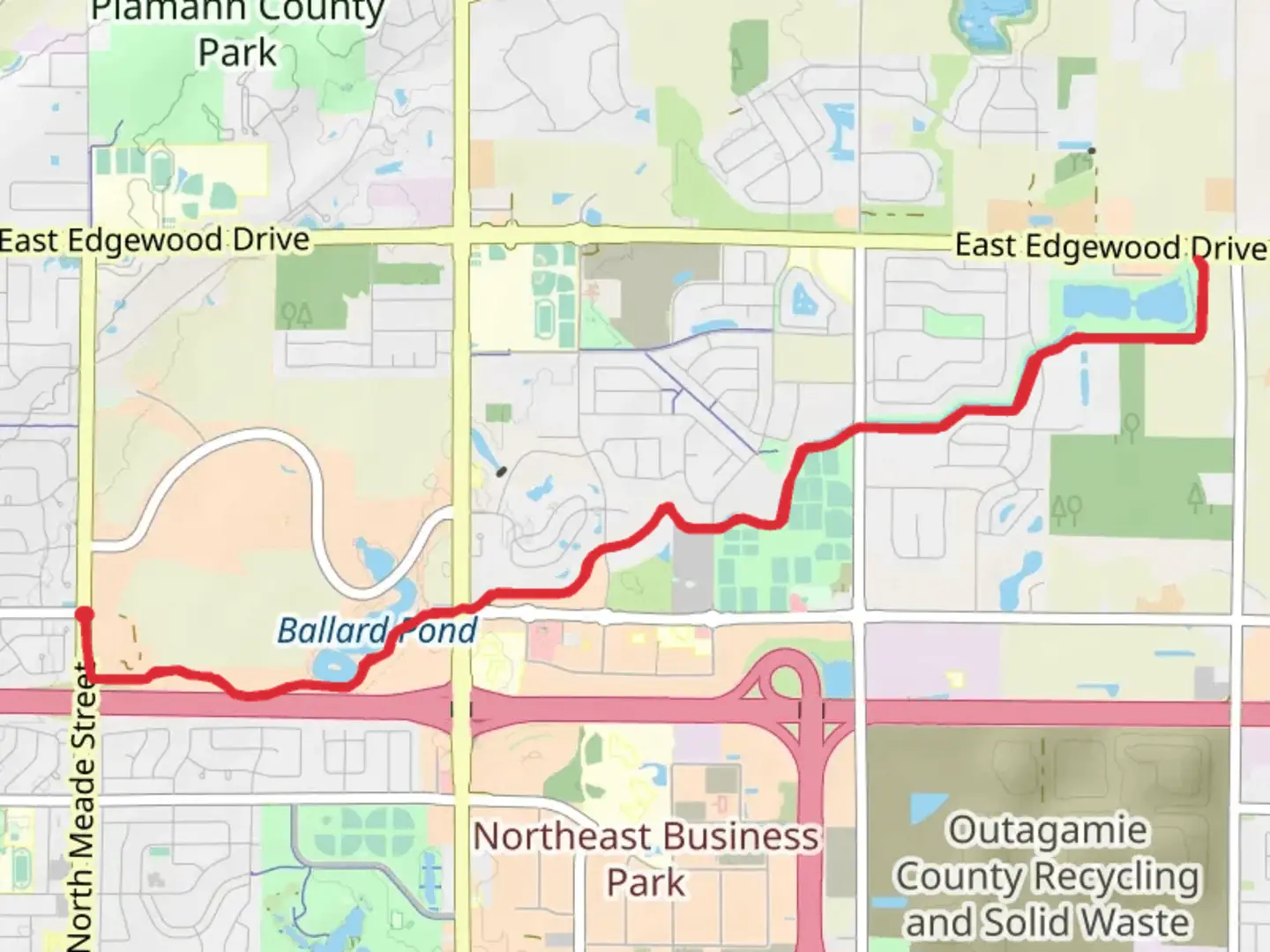 An image depicting the trail Apple Creek Trail and its surrounding area.