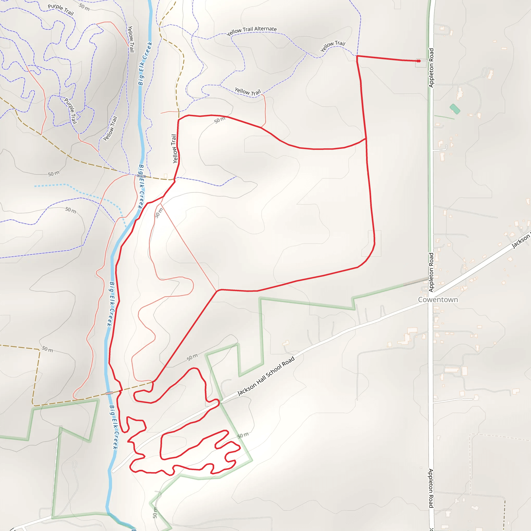 Social, South Park and Lower Ridge Loop Trail mobile static map