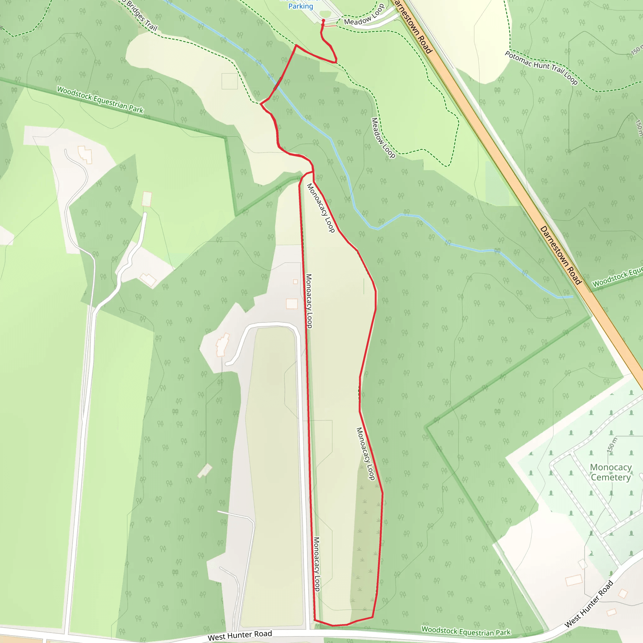 Two Bridges Trail and Monocacy Loop mobile static map