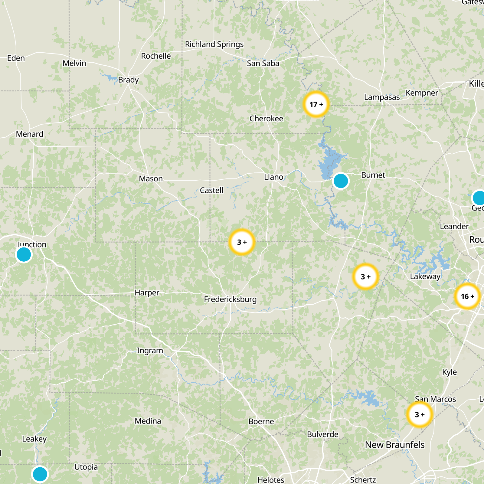 Llano County Static Map