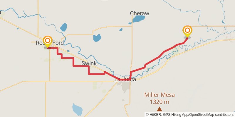 American Discovery Trail - South stage 71 Map