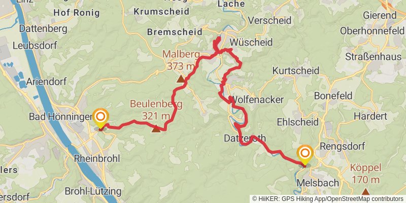 Rheinsteig alt 13 Map