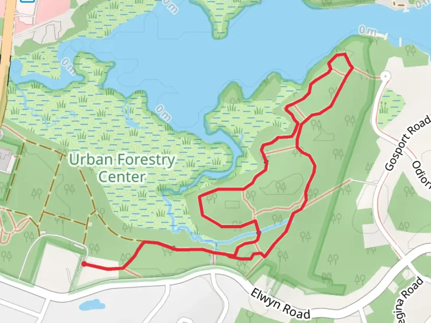 An image depicting the trail Sagamore Creek Headlands Loop and its surrounding area.