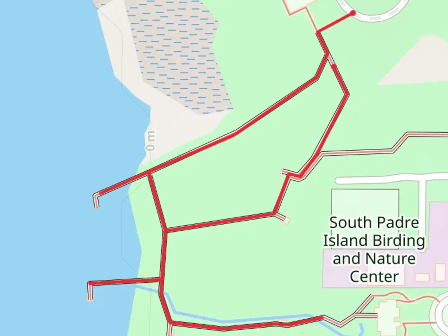 An image depicting the trail South Padre Island Loop - Short and its surrounding area.
