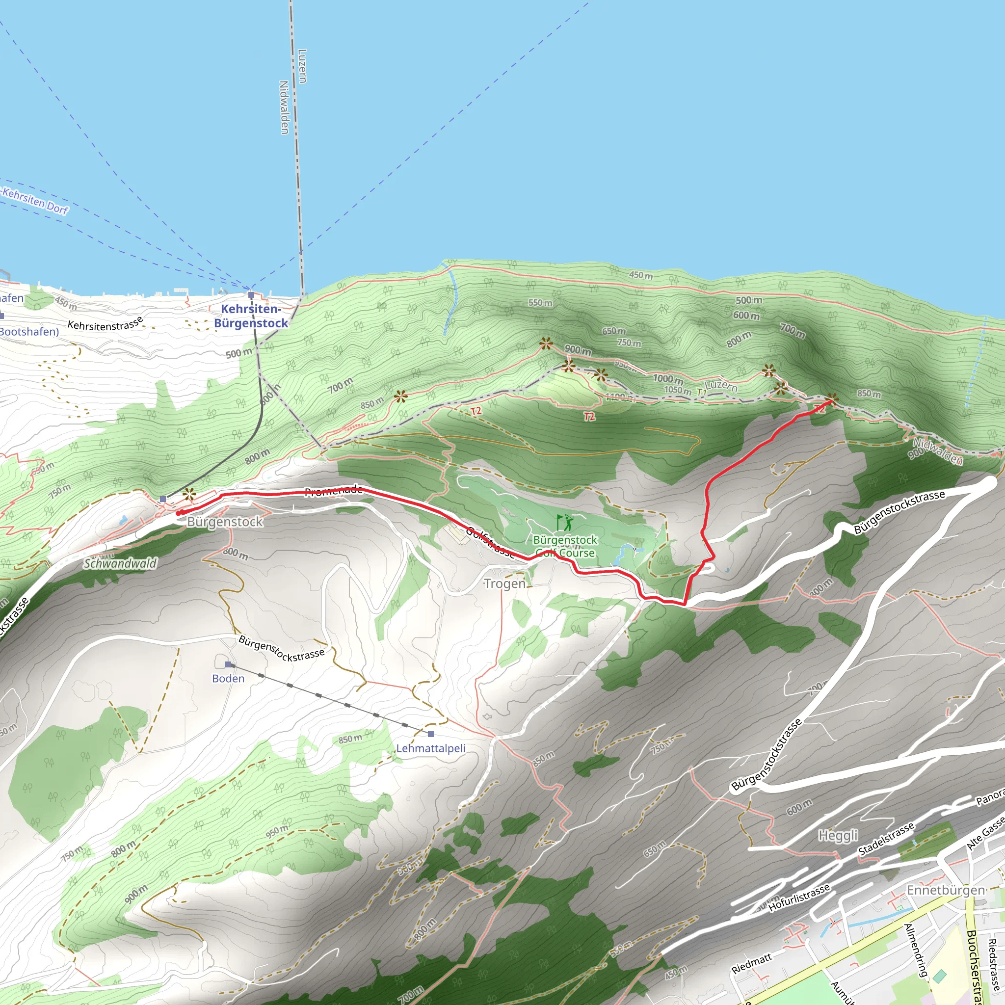 Bürgenstock-Weg mobile static map