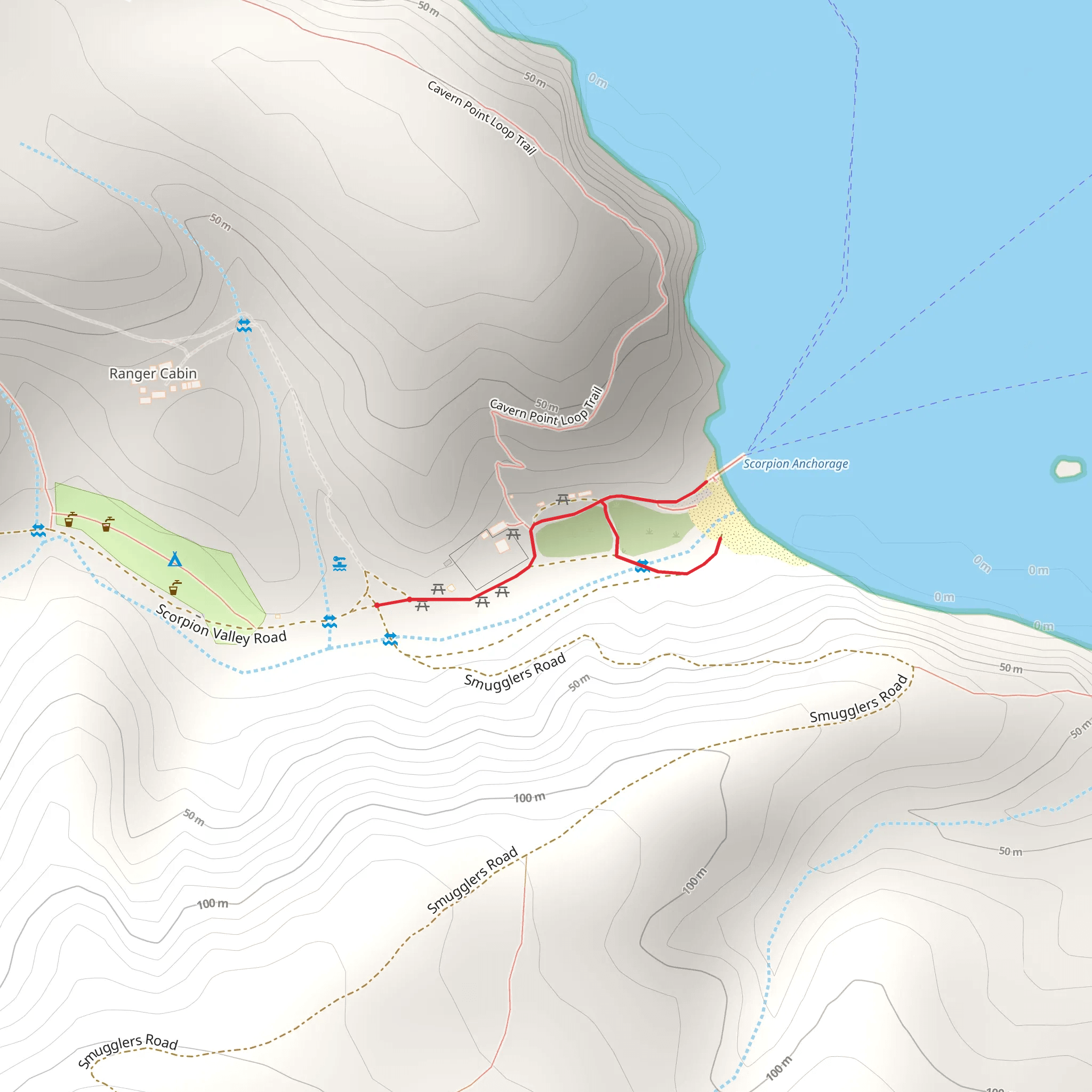 Scorpion Ranch Trail mobile static map