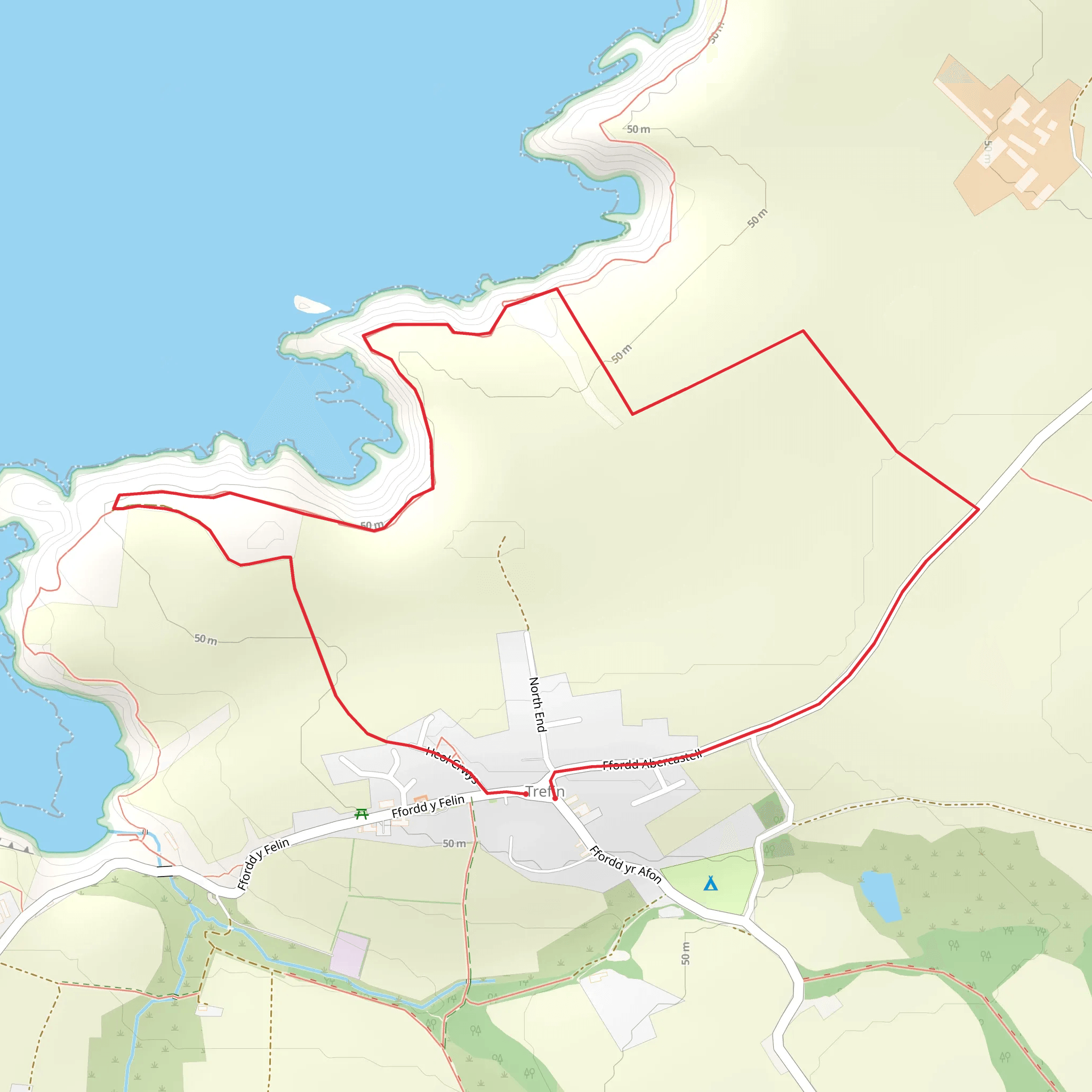 Trefin - Pwll Olfa mobile static map